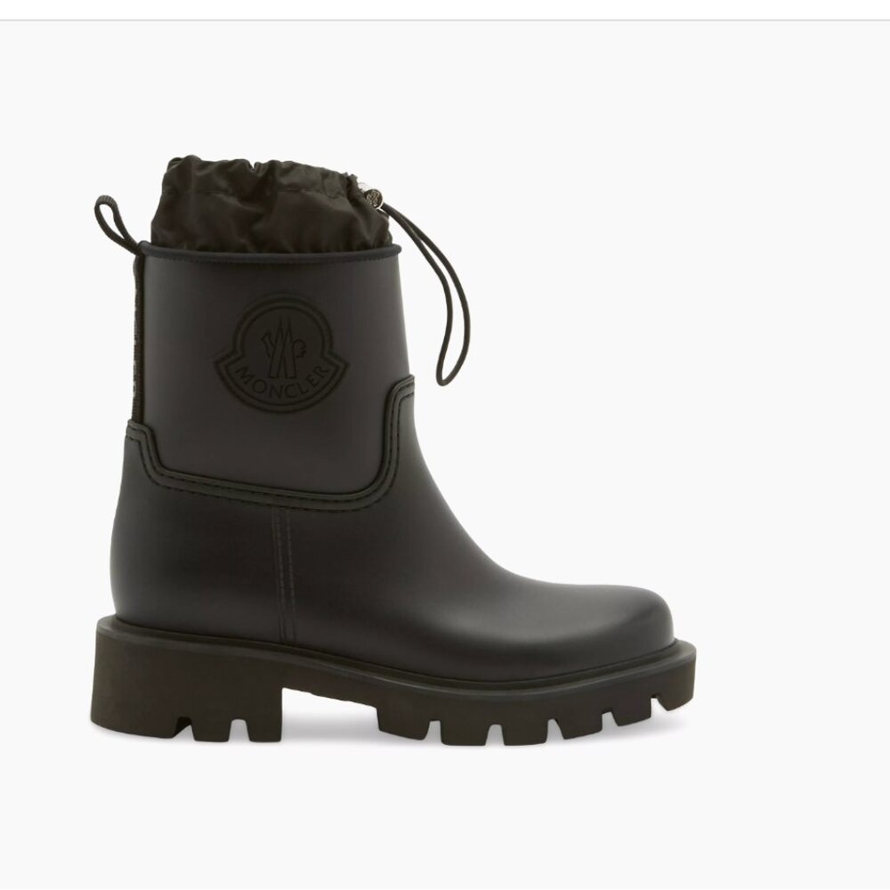 NWT/NIB Black Moncler Kickstream Low Rain Boots - size 8/38